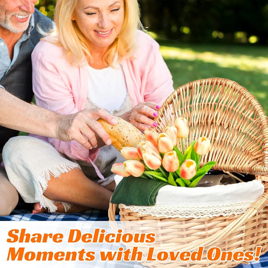 Hap Tim Wicker Picnic Basket for 2 - Unique Gifts for Couples