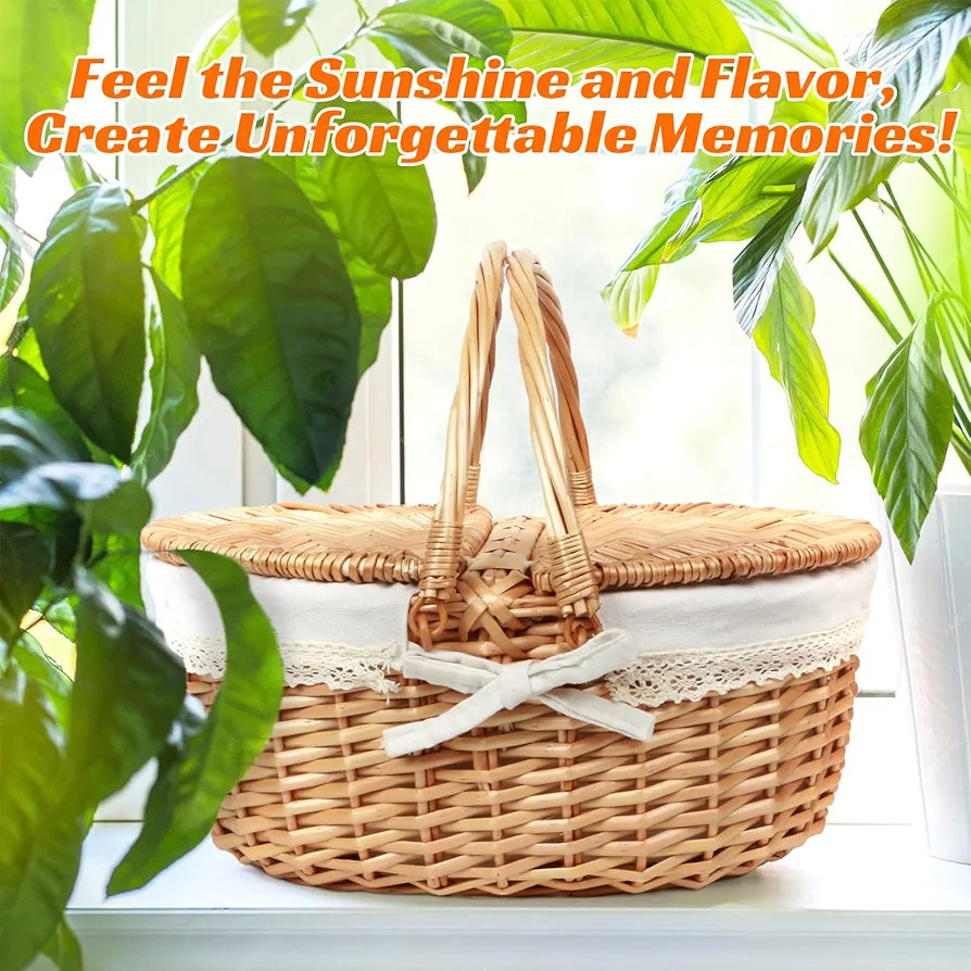 Hap Tim Wicker Picnic Basket for 2 - Unique Gifts for Couples