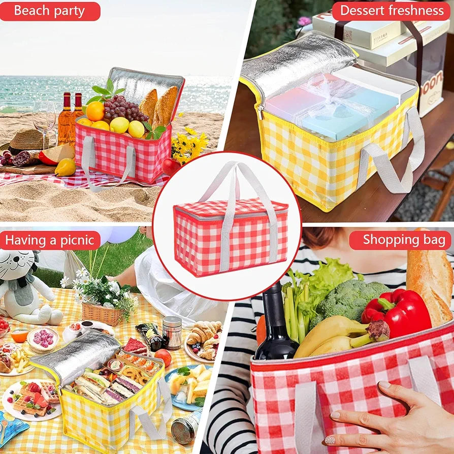Huakaile Insulated Picnic Basket with Blanket, Waterproof Cooler Bag