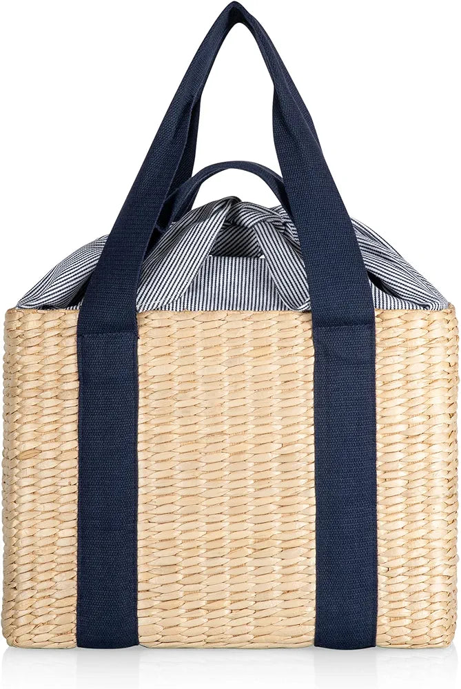 Picnic TIME Parisian Insulated Seagrass Picnic Basket
