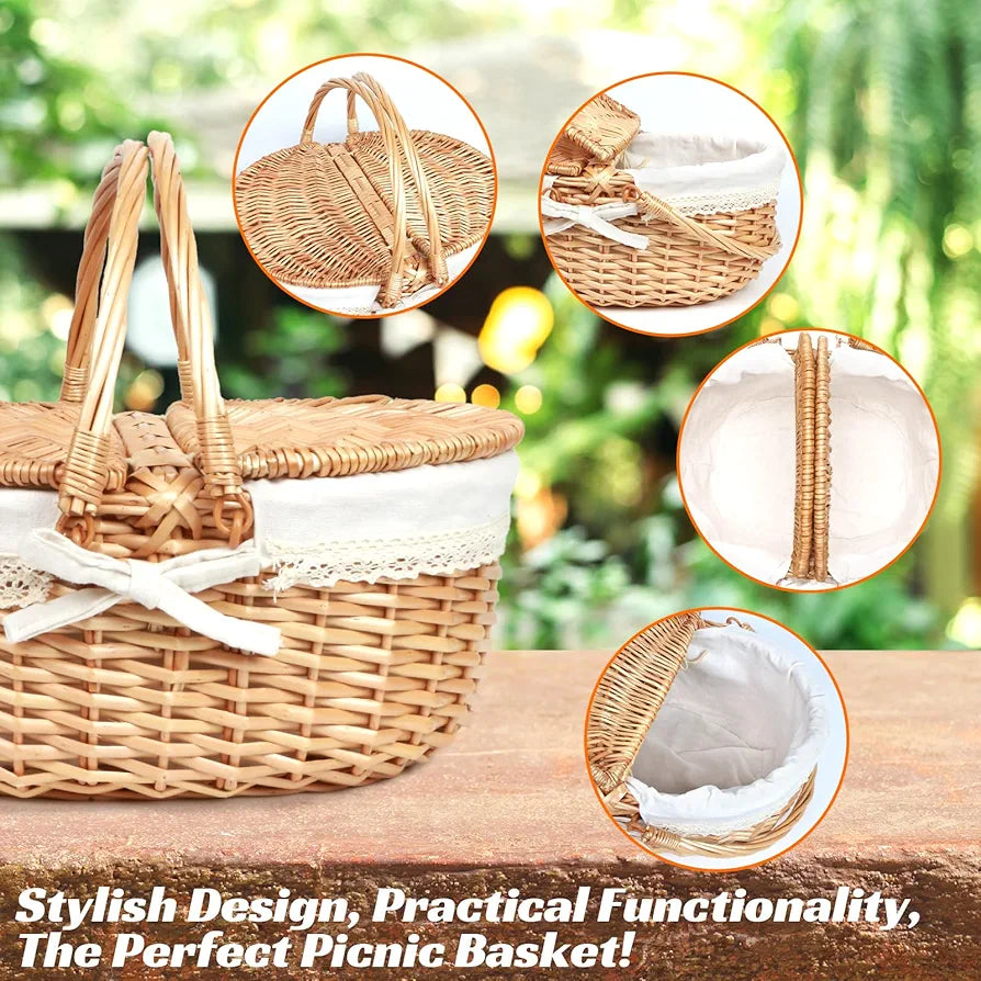 Hap Tim Wicker Picnic Basket for 2 - Unique Gifts for Couples