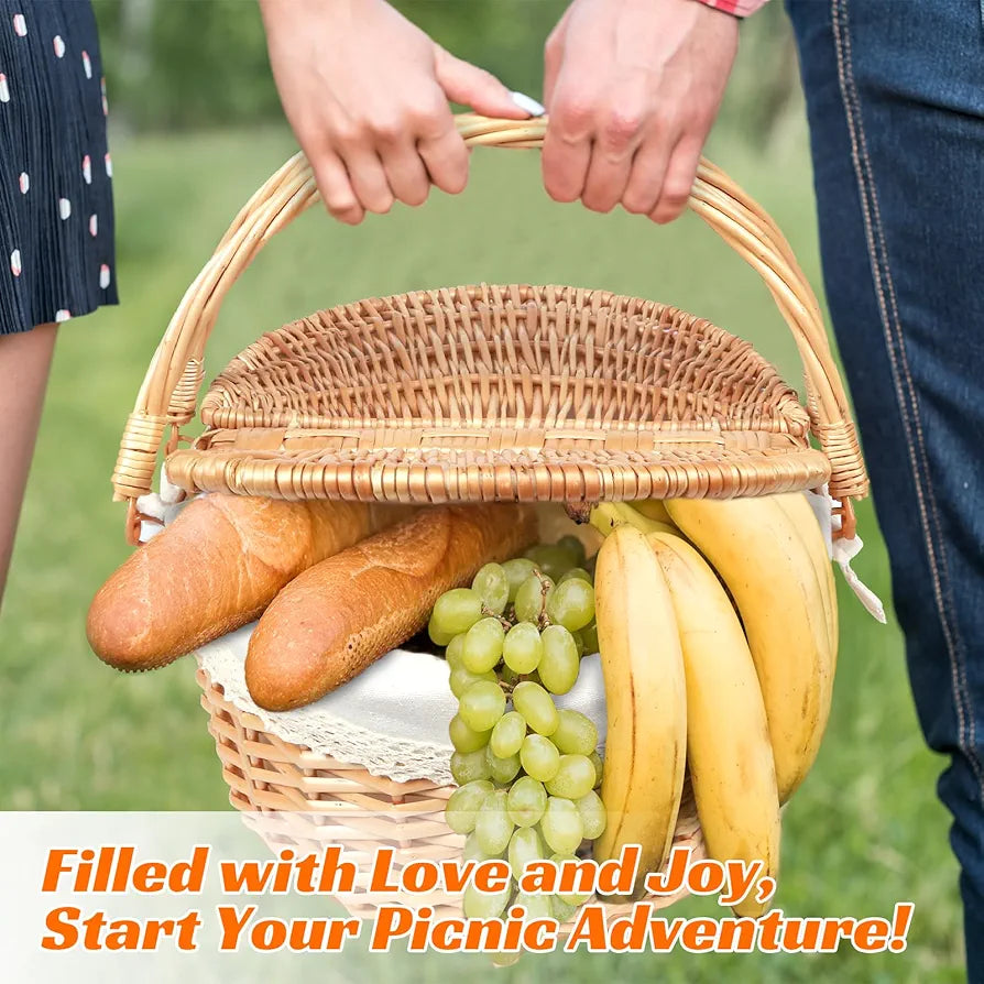 Hap Tim Wicker Picnic Basket for 2 - Unique Gifts for Couples